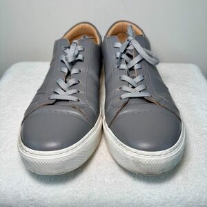 GREATS BROOKLYN Mens Royale Ash Grey Leather Low Top Sneakers US 12
